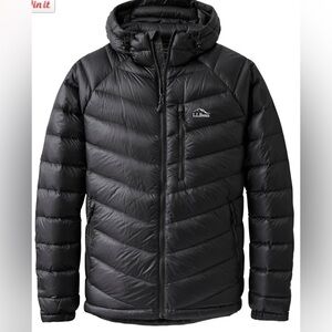 NWT L.L. Bean Men’s Black Ultralight 850 Down Jacket Water Resistant - Size XXL